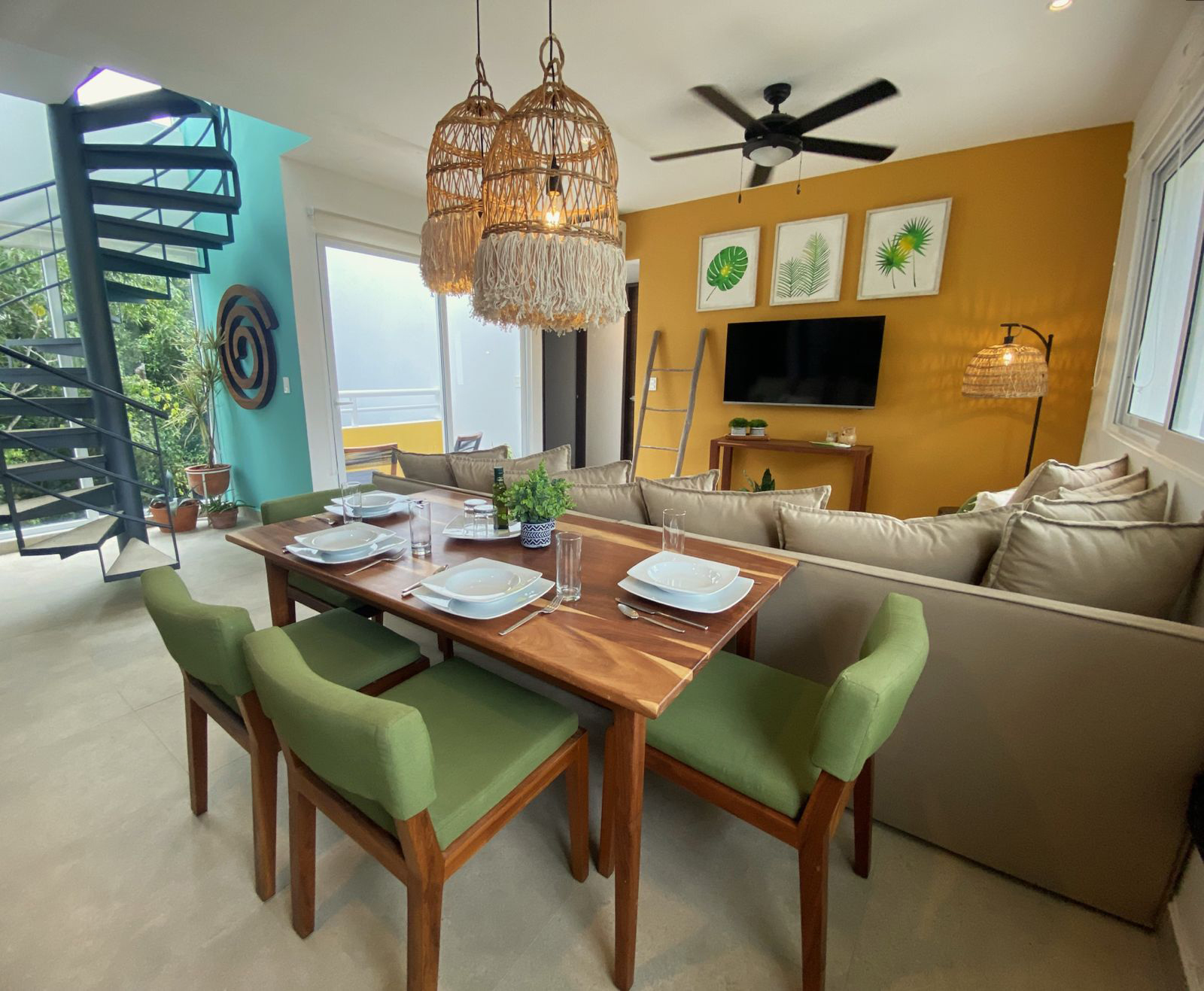 2 Dining and Living with Stairwell